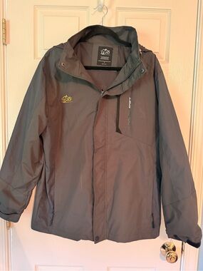 Tezo - Men's Waterproof Gray Raincoat with Hood